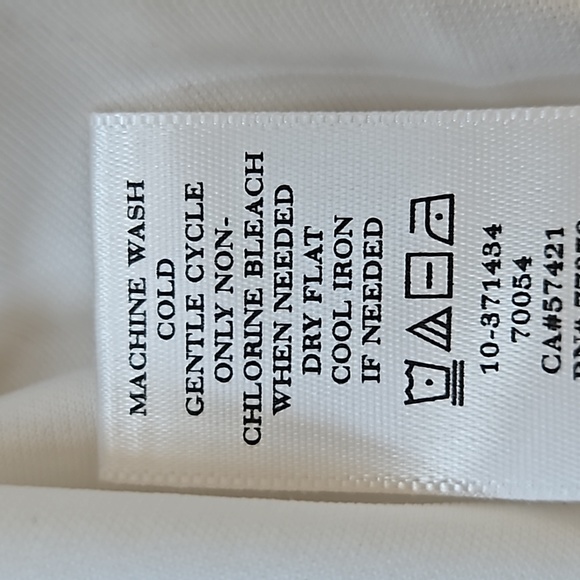Ann Taylor off white perforated lined dress-8 - Picture 7 of 8